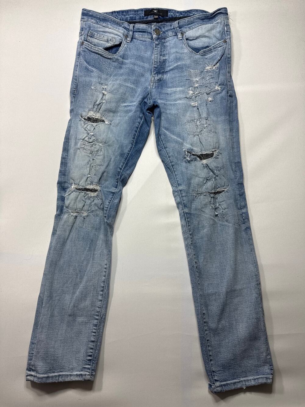 Jordan Craig Legacy Edition Men's Aaron Distressed Slim Fit Jean 36x32 (36x31.5)